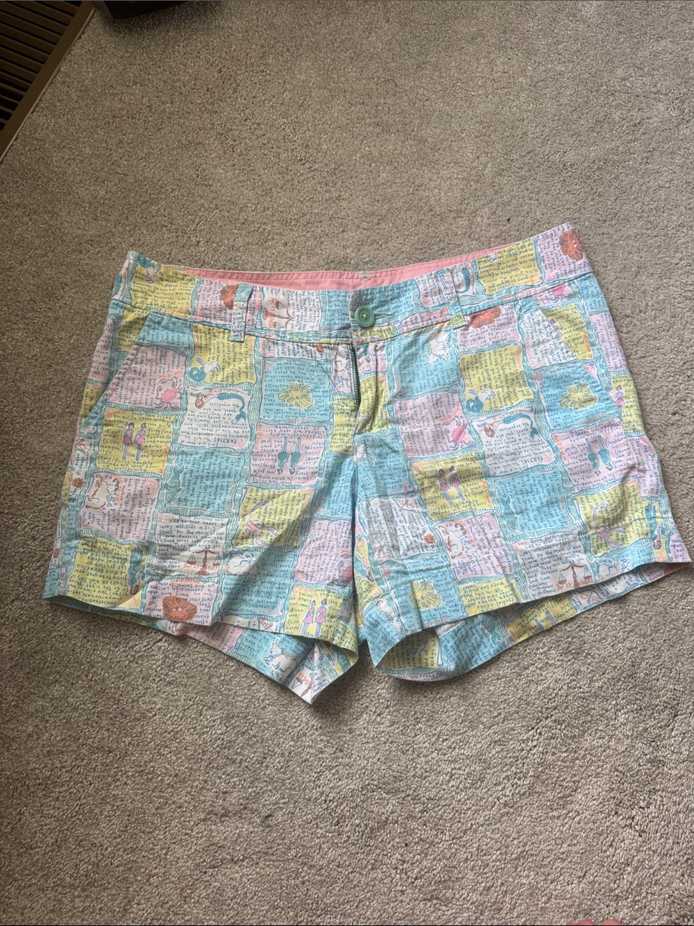 Lilly Pulitzer Pastel Patchwork Print Shorts